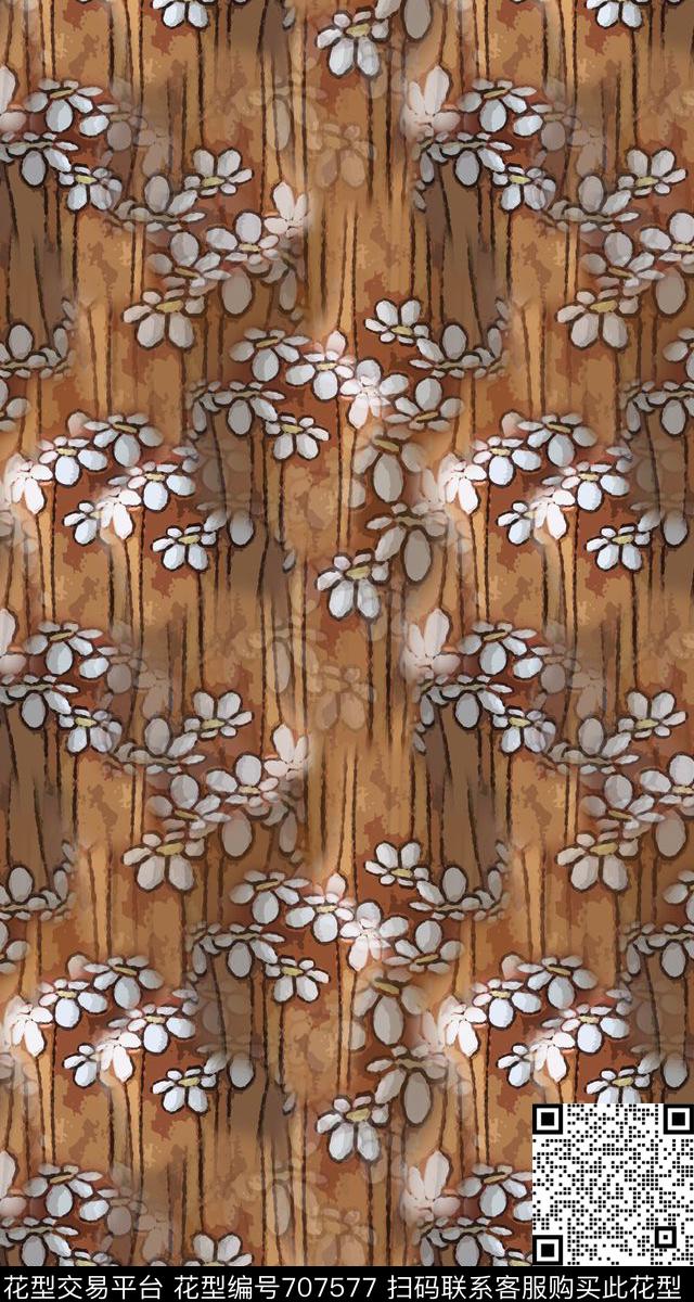 160909-青蓝雅韵-8-2.jpg - 707577 - 青蓝雅韵系列 抽象花卉 时尚抽象 - 数码印花花型 － 女装花型设计 － 瓦栏