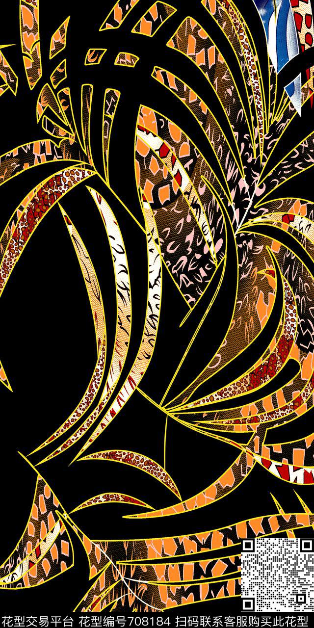 6.jpg - 708184 - 东南亚 卷草纹 民族风 - 数码印花花型 － 女装花型设计 － 瓦栏