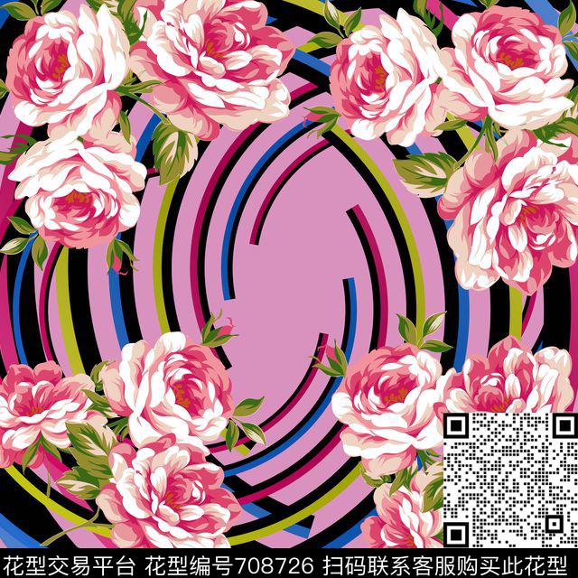 20160905-4.jpg - 708726 - 大牌 花卉 丝巾方巾 - 传统印花花型 － 方巾花型设计 － 瓦栏