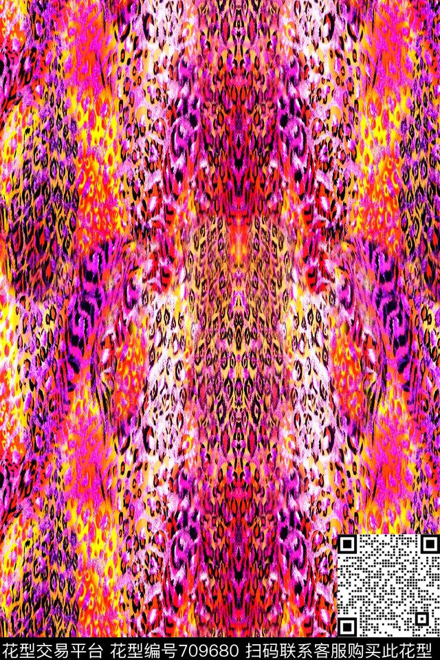2016-9-21豹纹蛇皮纹1.jpg - 709680 - 动物纹理 豹纹 蛇皮纹 - 数码印花花型 － 女装花型设计 － 瓦栏