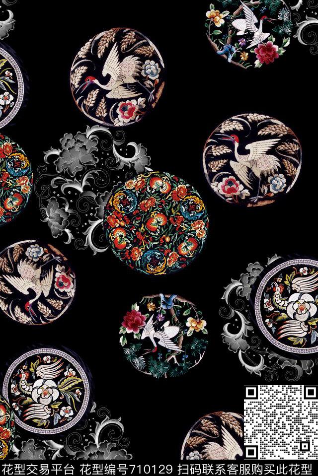 s0929.jpg - 710129 - 民族风 刺绣 古典 - 数码印花花型 － 女装花型设计 － 瓦栏