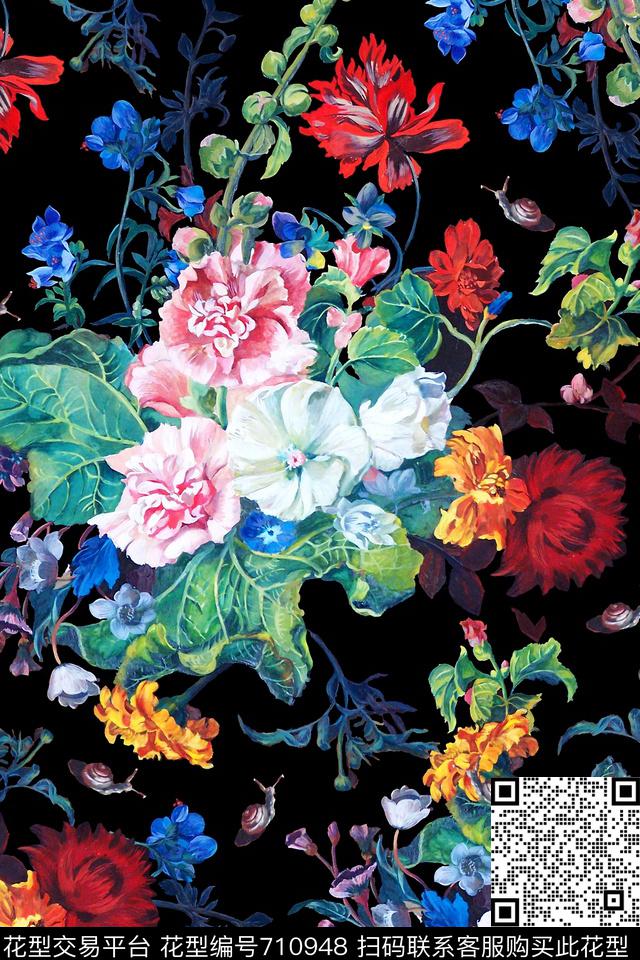 FY0603.jpg - 710948 - 花朵 花卉 油画 - 数码印花花型 － 女装花型设计 － 瓦栏