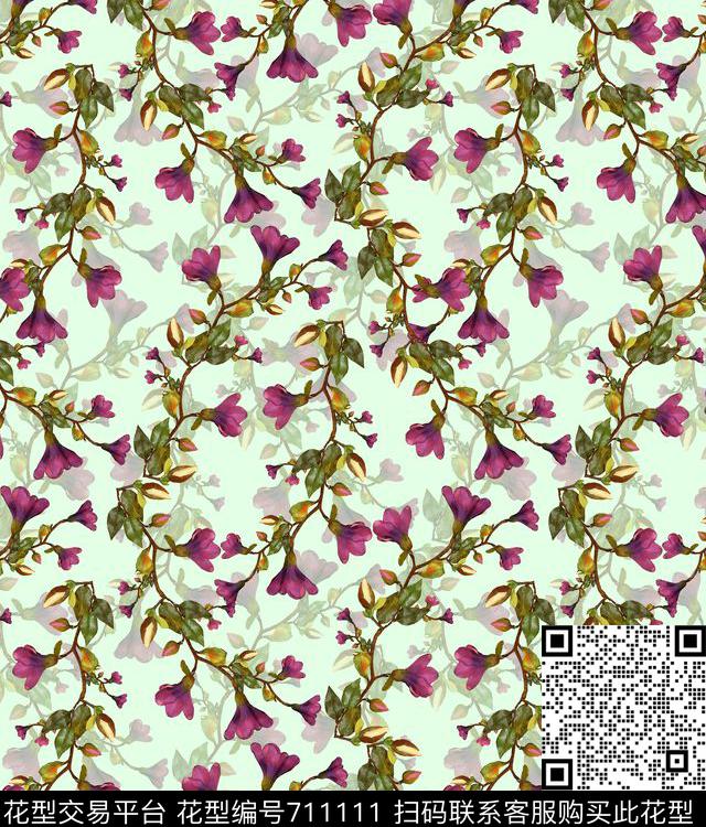 HOT059-2.jpg - 711111 - 花卉 花朵 小清新 - 数码印花花型 － 女装花型设计 － 瓦栏