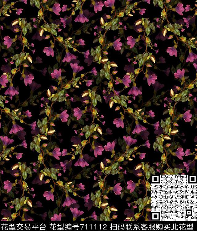 HOT059-1.jpg - 711112 - 花卉 花朵 小清新 - 数码印花花型 － 女装花型设计 － 瓦栏