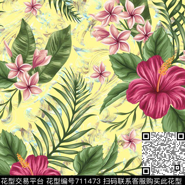 Tropical6.1.jpg - 711473 - tropical watercolor 2017 - 数码印花花型 － 泳装花型设计 － 瓦栏