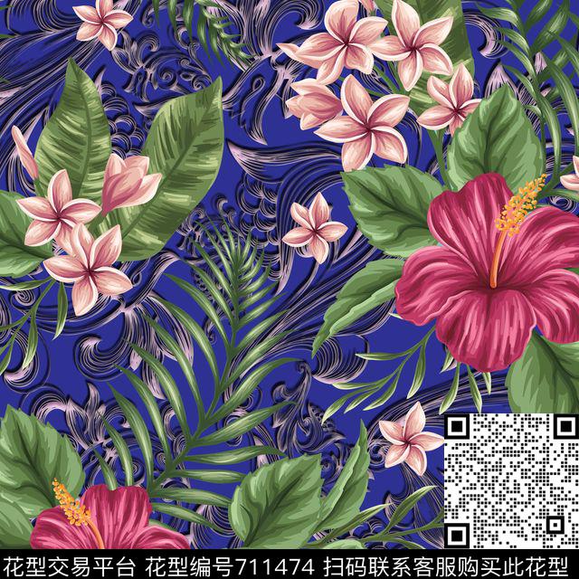 Tropical6.2.jpg - 711474 - tropical watercolor 2017 - 数码印花花型 － 泳装花型设计 － 瓦栏