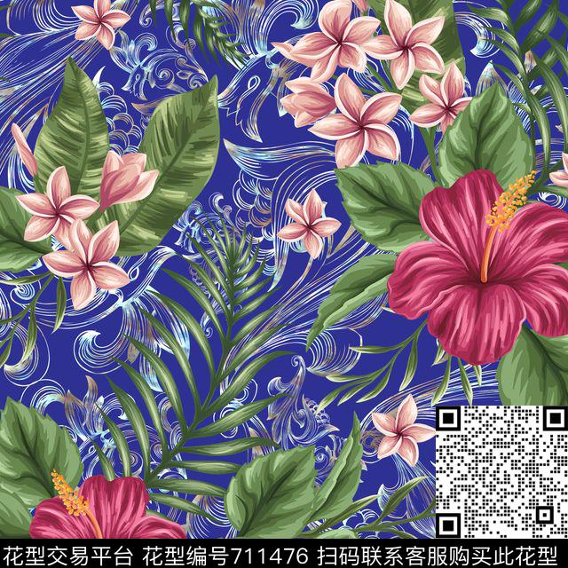Tropical6.4.jpg - 711476 - tropical watercolor 2017 - 数码印花花型 － 泳装花型设计 － 瓦栏
