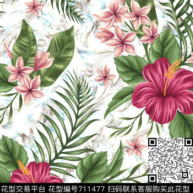 Tropical6.jpg - 711477 - tropical watercolor 2017 - 数码印花花型 － 泳装花型设计 － 瓦栏