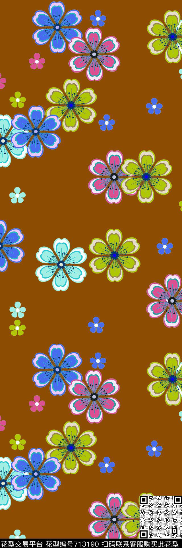 JF16580-1.jpg - 713190 - 小碎花 花朵 小花 - 传统印花花型 － 女装花型设计 － 瓦栏