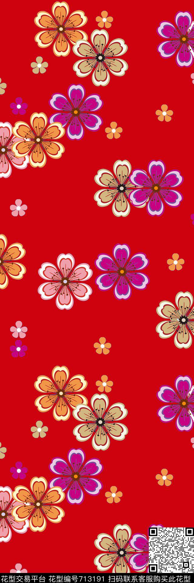 JF16580-2.jpg - 713191 - 小碎花 花朵 小花 - 传统印花花型 － 女装花型设计 － 瓦栏