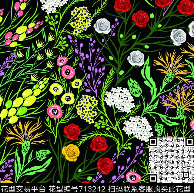 MF52.jpg - 713242 - 春夏 向日葵 薰衣草 - 数码印花花型 － 女装花型设计 － 瓦栏