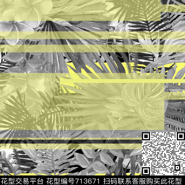 Tropical21.jpg - 713671 - tropical stripe geometric - 数码印花花型 － 女装花型设计 － 瓦栏