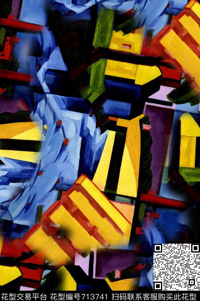 FY0616.jpg - 713741 - 底纹 抽象 油画 - 数码印花花型 － 女装花型设计 － 瓦栏