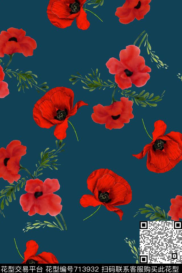 2016-9-24水彩花卉2.jpg - 713932 - 手绘 水彩花卉 小花朵 - 数码印花花型 － 女装花型设计 － 瓦栏