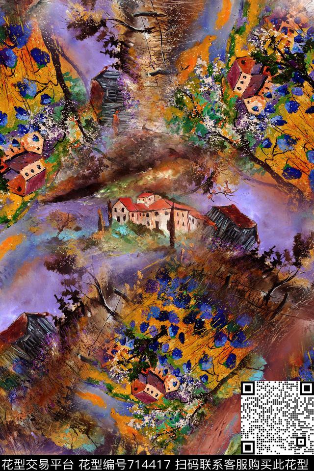 CE-016155.jpg - 714417 - 牡丹 民族风 油画 - 数码印花花型 － 女装花型设计 － 瓦栏