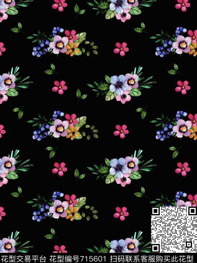 Flower Rows1.jpg - 715601 - 横条 花卉 女装 - 数码印花花型 － 女装花型设计 － 瓦栏
