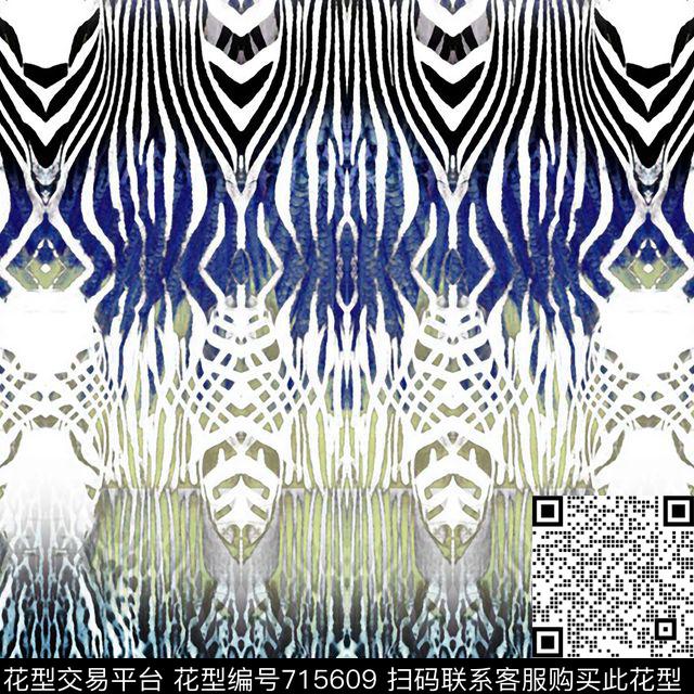 Zebra and leopard Pattern.jpg - 715609 - 豹子 斑马 动物纹 - 数码印花花型 － 女装花型设计 － 瓦栏
