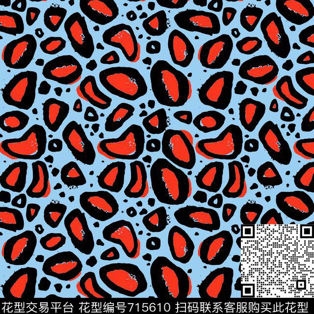 Leopard Camo Pattern.jpg - 715610 - 豹子 动物纹 女装 - 传统印花花型 － 女装花型设计 － 瓦栏