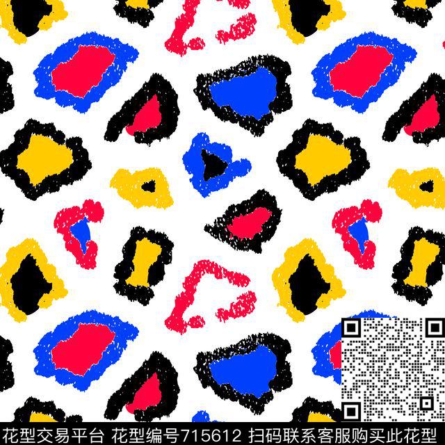 Leopard Camo Pattern3.jpg - 715612 - 豹子 动物纹 女装 - 传统印花花型 － 女装花型设计 － 瓦栏