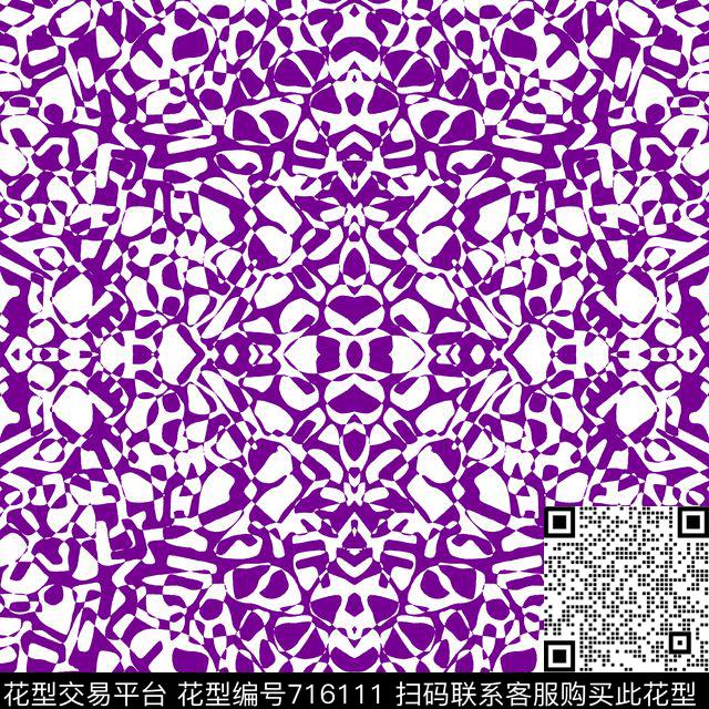 Geometric patterns X5.jpg - 716111 - 女装 不规则几何 手绘 - 传统印花花型 － 女装花型设计 － 瓦栏