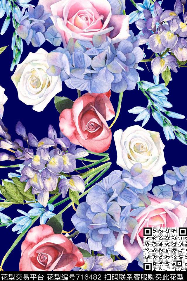 YSA2100389-2.jpg - 716482 - 水彩 花卉 玫瑰 - 数码印花花型 － 女装花型设计 － 瓦栏