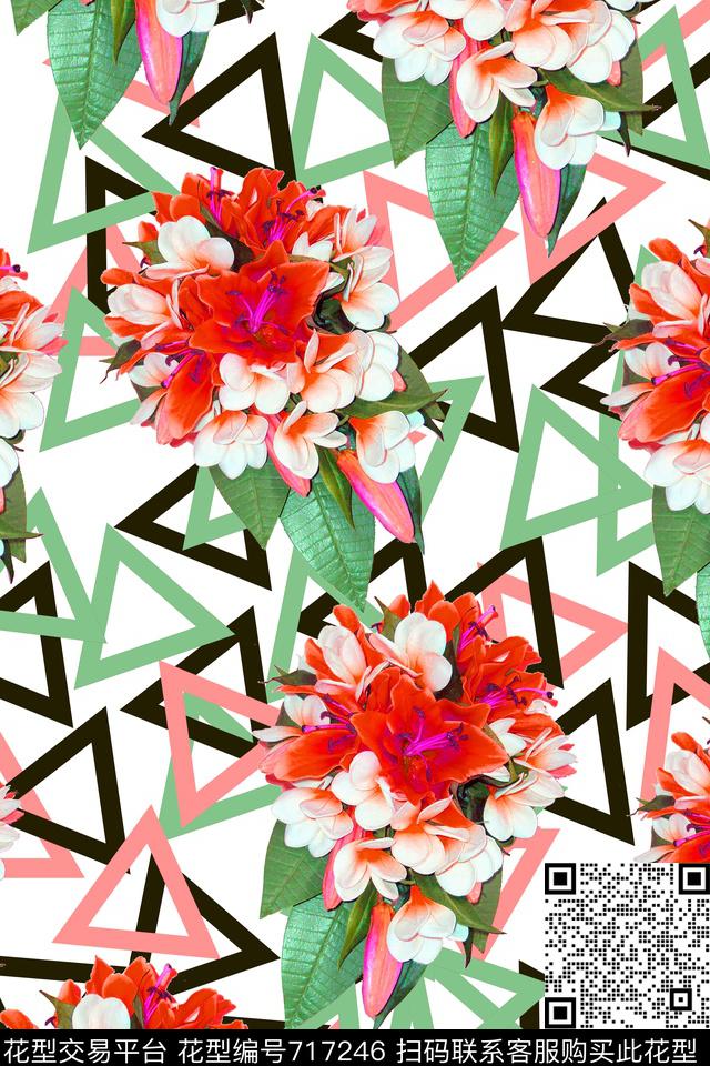 瓦栏-28A.jpg - 717246 - 大花 花卉 花朵 - 印花花型 － 女装花型设计 － 瓦栏