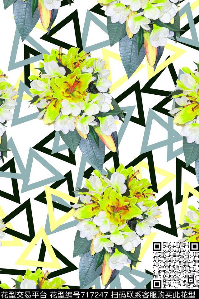 瓦栏-28B.jpg - 717247 - 大花 花卉 花朵 - 印花花型 － 女装花型设计 － 瓦栏