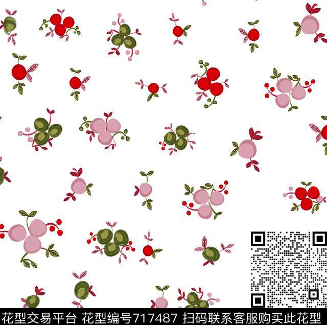 07316.tif - 717487 - 花卉 小清新 可爱 - 传统印花花型 － 泳装花型设计 － 瓦栏
