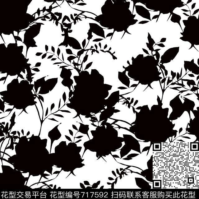 07342.tif - 717592 - 花卉 潮流 时尚 - 传统印花花型 － 泳装花型设计 － 瓦栏