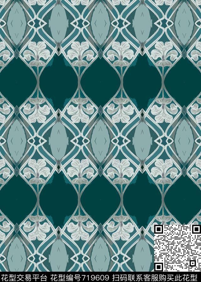 160918-sfb-2-1.jpg - 719609 - 几何炫彩 几何图案 解构 - 传统印花花型 － 沙发布花型设计 － 瓦栏