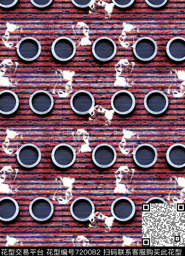 HOT078.jpg - 720082 - 红色砖墙 墙纸 几何砖 - 数码印花花型 － 墙纸花型设计 － 瓦栏