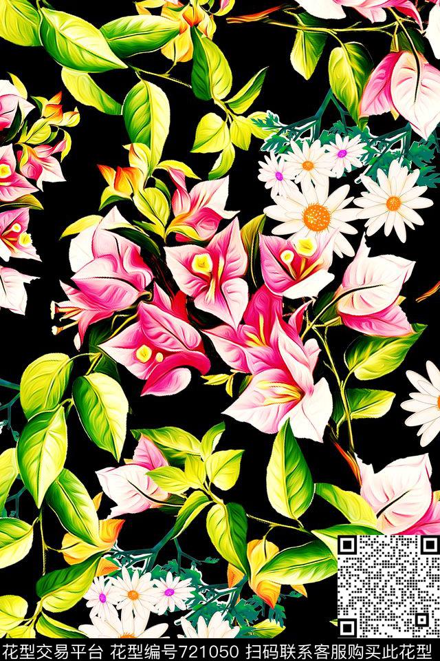 FY0647.jpg - 721050 - 花朵 花卉 手绘 - 数码印花花型 － 女装花型设计 － 瓦栏