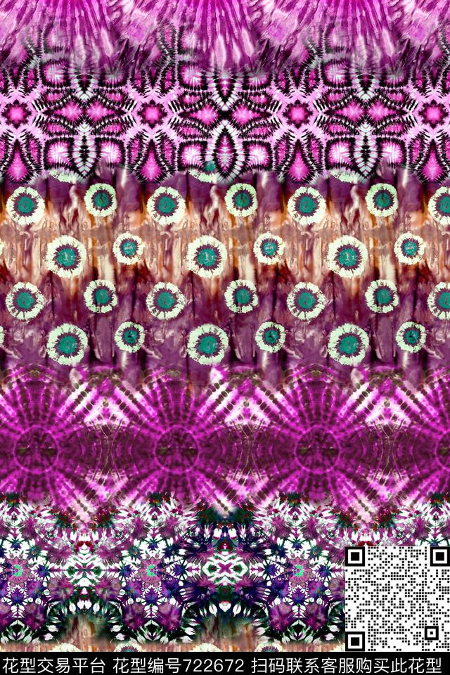 CY-10100 C1.jpg - 722672 - 牡丹 抽象 波西米亚风 - 数码印花花型 － 女装花型设计 － 瓦栏