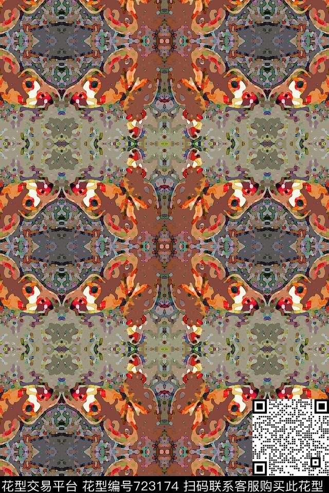 160924-nzhh-2-1.jpg - 723174 - 创意格子 迷彩图案 几何炫彩 - 数码印花花型 － 男装花型设计 － 瓦栏