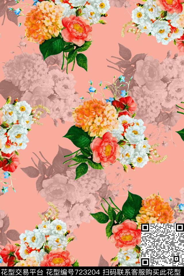 2016-10-13水彩花卉1.jpg - 723204 - 浪漫 水彩 花卉 - 数码印花花型 － 女装花型设计 － 瓦栏