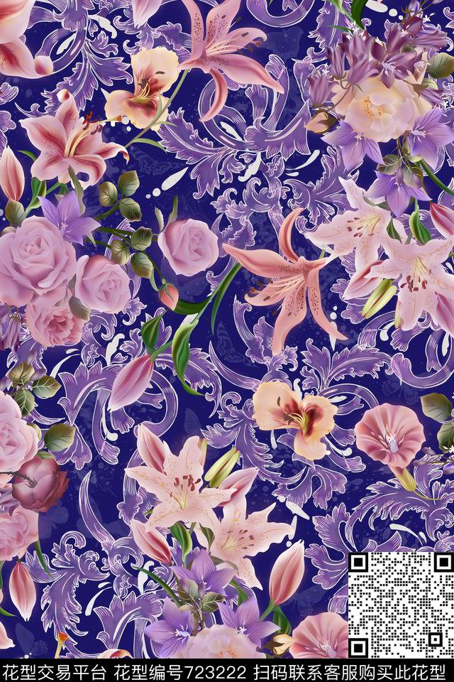 M17.jpg - 723222 - 2017 romantic flowers - 数码印花花型 － 女装花型设计 － 瓦栏