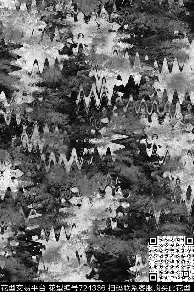 wjh127-2.jpg - 724336 - 抽象 波浪 森林 - 数码印花花型 － 男装花型设计 － 瓦栏