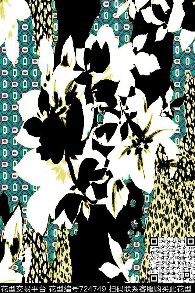 H-396.jpg - 724749 - 巴洛克 青花瓷 欧美 - 数码印花花型 － 女装花型设计 － 瓦栏