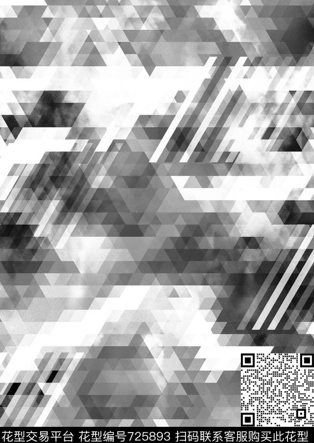 几何幻彩-01.jpg - 725893 - 不规则几何 黑白 几何 - 数码印花花型 － 男装花型设计 － 瓦栏