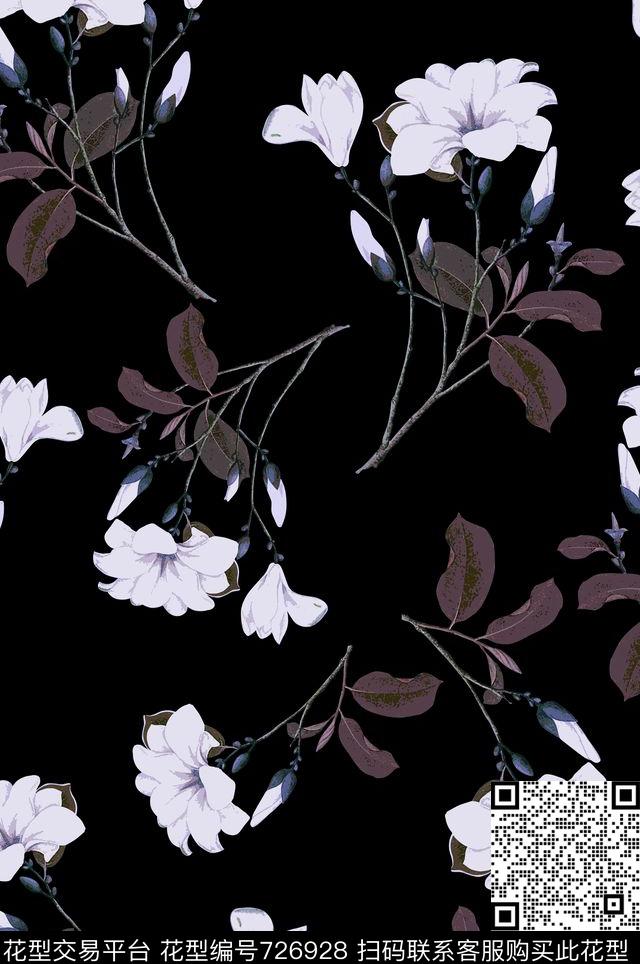20161022.jpg - 726928 - 花卉 女装 丝巾长巾方巾不定位 - 传统印花花型 － 女装花型设计 － 瓦栏