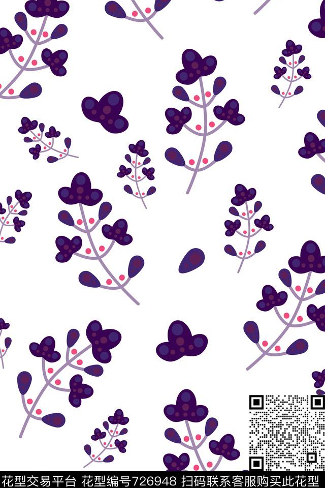 002403.jpg - 726948 - 小碎花 花卉 花朵 - 数码印花花型 － 童装花型设计 － 瓦栏