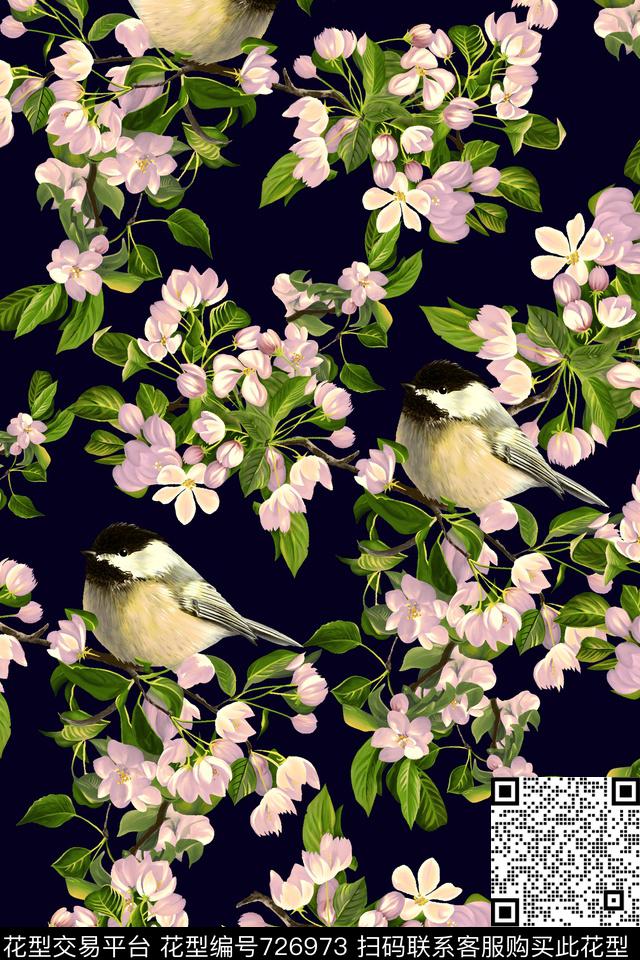 FY0664.jpg - 726973 - 花鸟 花朵 花卉 - 数码印花花型 － 女装花型设计 － 瓦栏