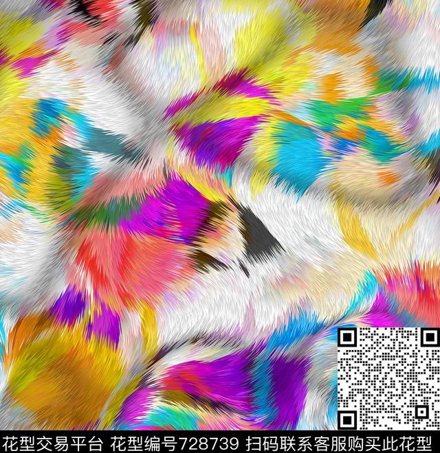 Z0286.jpg - 728739 - 动物纹 豹纹 毛织 - 数码印花花型 － 女装花型设计 － 瓦栏