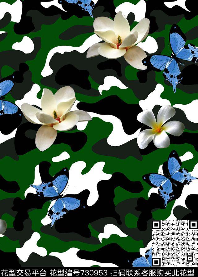 F161028-1.jpg - 730953 - 花朵 卡通迷彩 迷彩 - 数码印花花型 － 女装花型设计 － 瓦栏