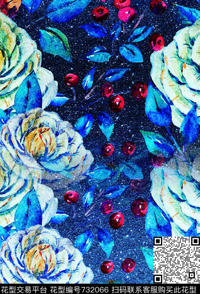 2f.jpg - 732066 - 牡丹 香云纱 花朵 - 数码印花花型 － 女装花型设计 － 瓦栏