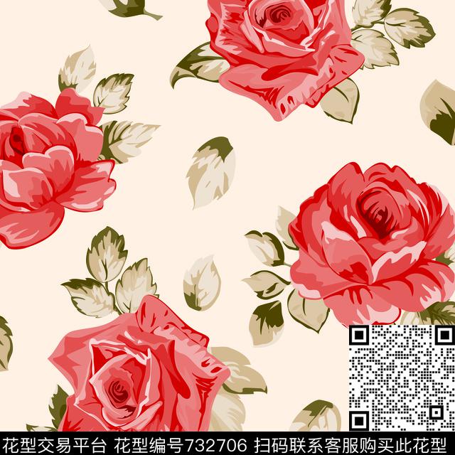 TY0002-2.jpg - 732706 - 玫瑰 - 传统印花花型 － 女装花型设计 － 瓦栏