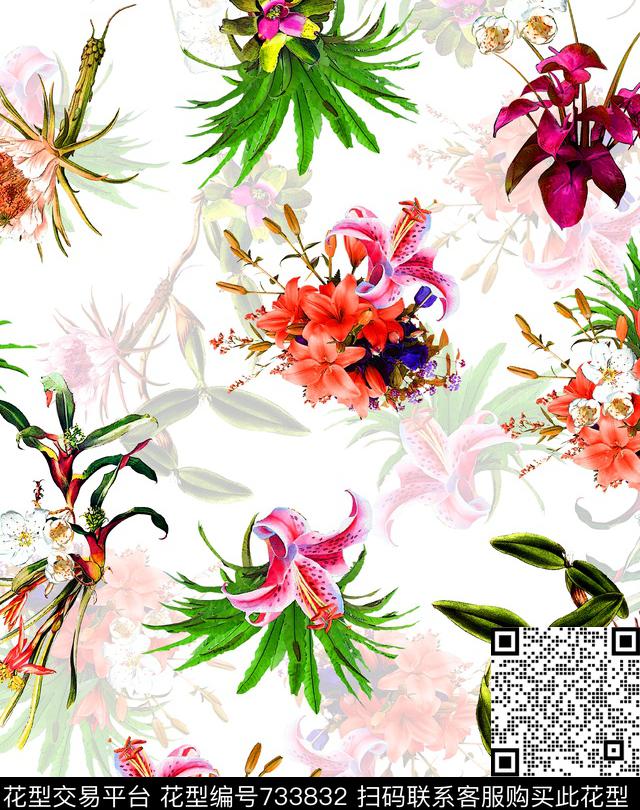 161102-2.jpg - 733832 - 乱花 花卉 康乃馨 - 数码印花花型 － 女装花型设计 － 瓦栏