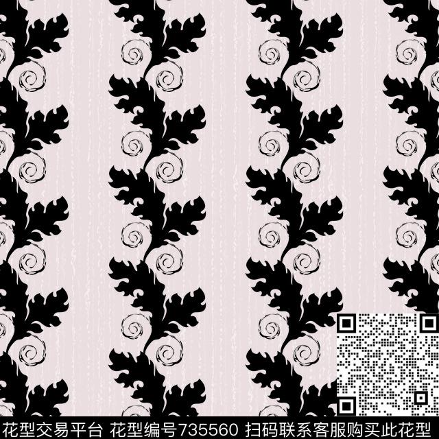 TY0007-1.jpg - 735560 - 叶子 抽象底纹 自然墙纸 - 数码印花花型 － 墙纸花型设计 － 瓦栏