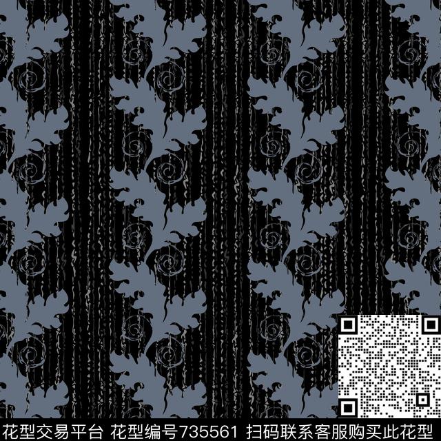 TY0007-2.jpg - 735561 - 叶子 抽象底纹 自然墙纸 - 数码印花花型 － 墙纸花型设计 － 瓦栏