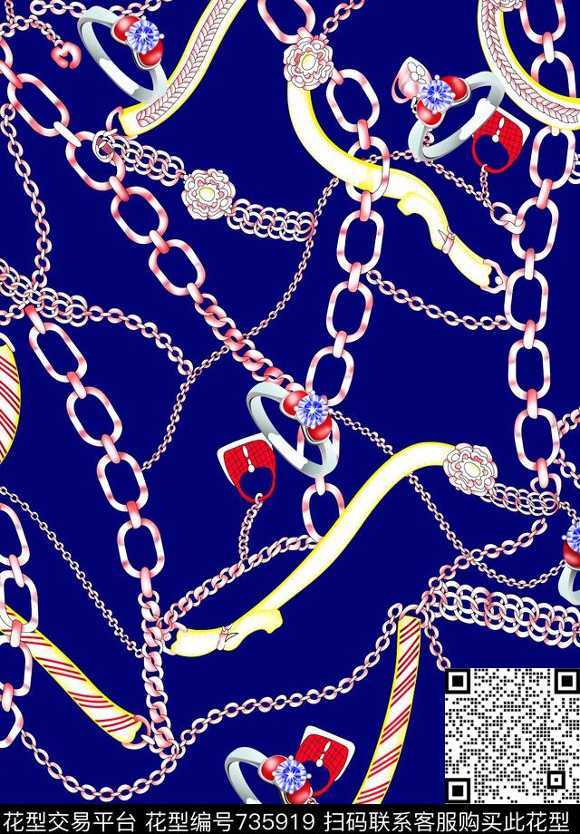 07359.tif - 735919 - 流行时尚 珠宝 首饰 - 传统印花花型 － 泳装花型设计 － 瓦栏